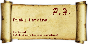 Pisky Hermina névjegykártya